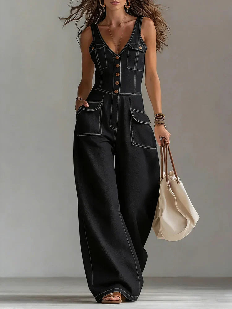 Sophie | Tuta in denim dalla vestibilità ampia