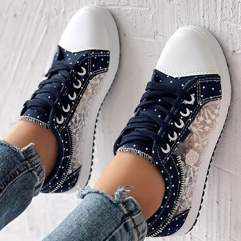 Caro | Sneakers Donna Eleganti con Dettagli Floreali