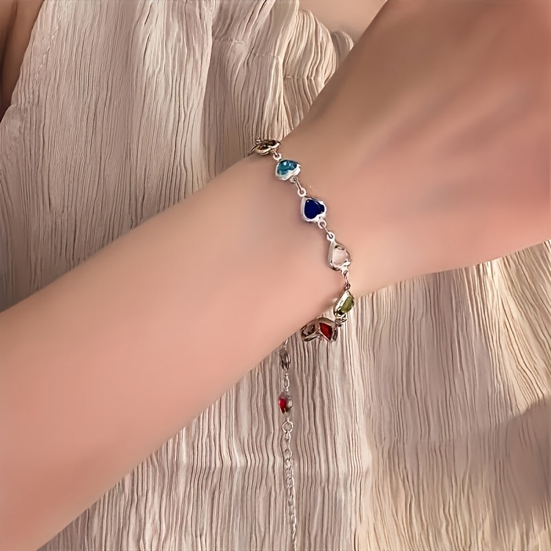 Bracciale con Cuori Multicolore