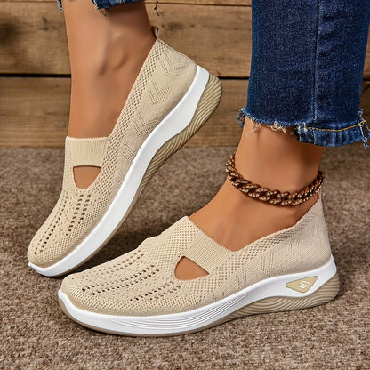 Scarpe comode ortopediche antiscivolo con soletta inclusa - Crema