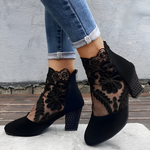 CARLOTTA™ | Scarpe in pizzo con tacco largo