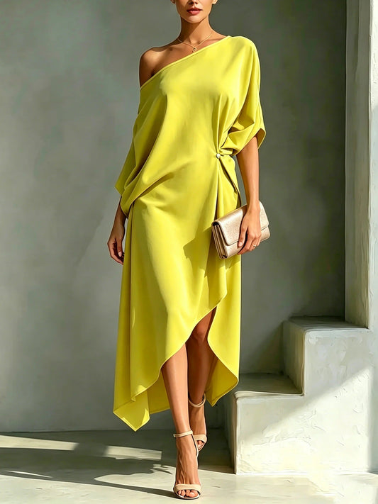 PAULA | Elegante abito asimmetrico