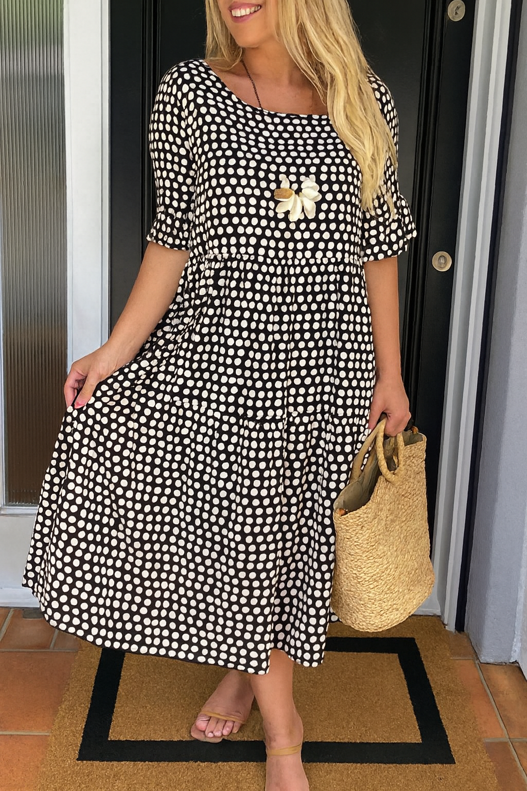 Zara | Abito midi a maniche corte