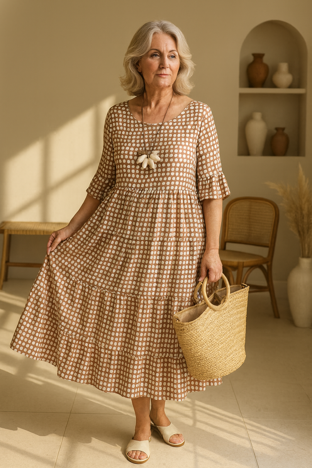 Zara | Abito midi a maniche corte