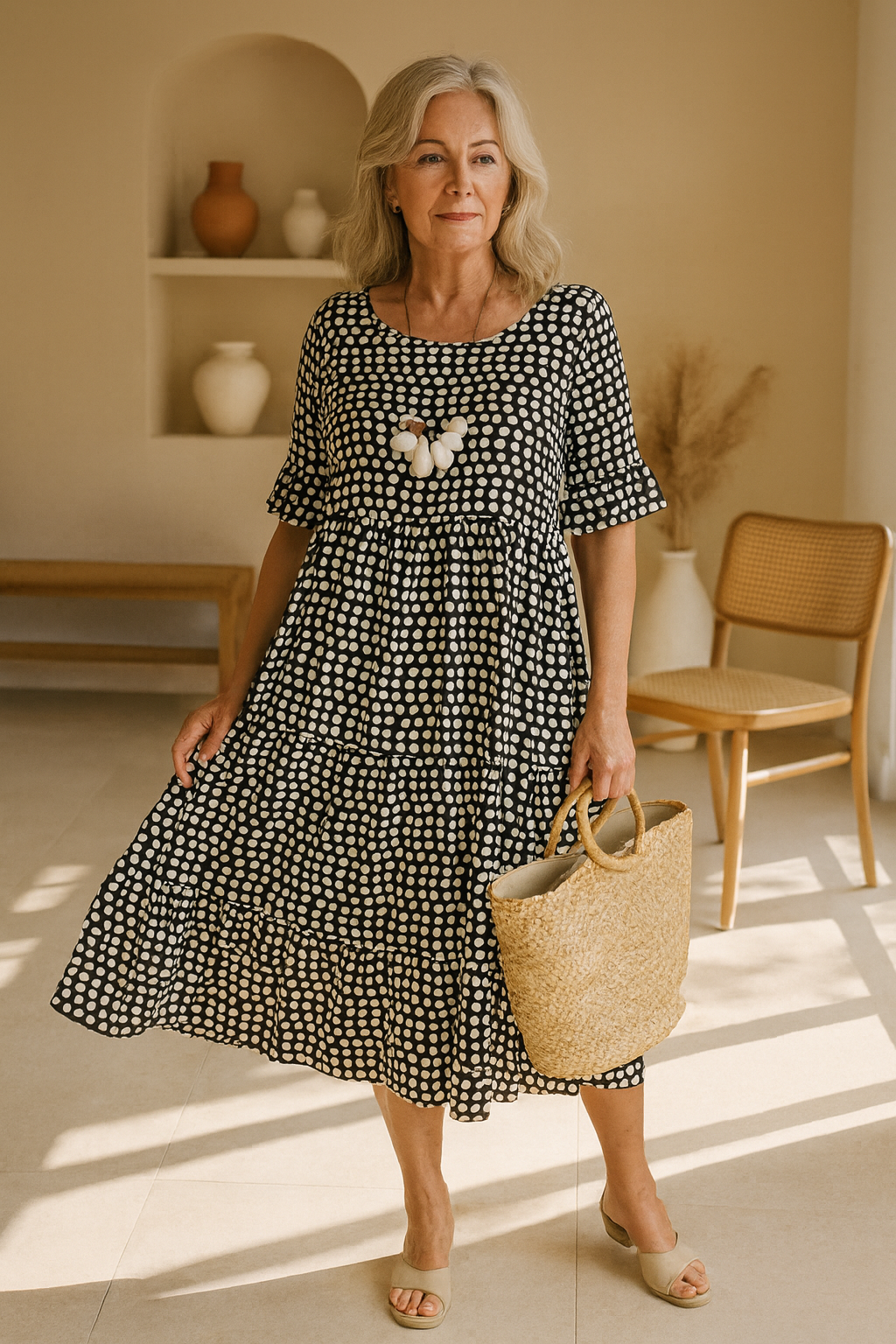 Zara | Abito midi a maniche corte