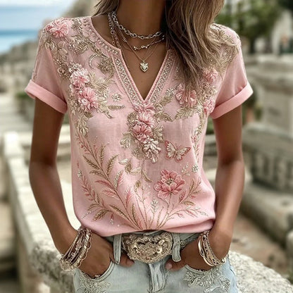 Evelina – Romantische blouse met zachte bloemenprint