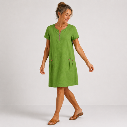 ELIANA™ | Abito pratico con zip - Verde