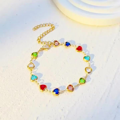 Bracciale con Cuori Multicolore