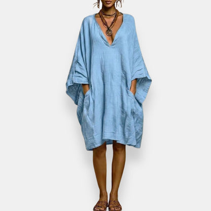 Cassiana™ | Abito oversize fluido - Blu chiaro
