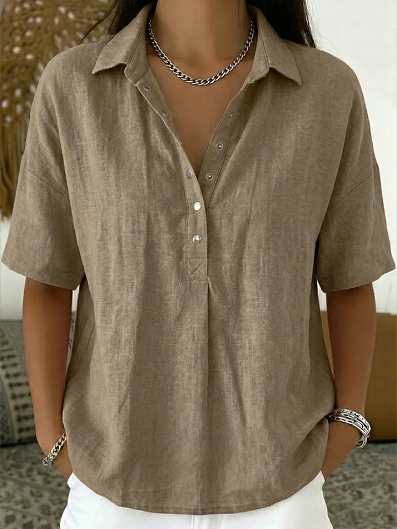 Blusa Charlotte Elegante e Confortevole - Kaki