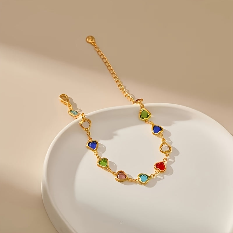 Bracciale con Cuori Multicolore
