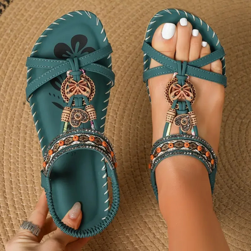 NADIA™ | Sandali Ibiza con dettagli dorati