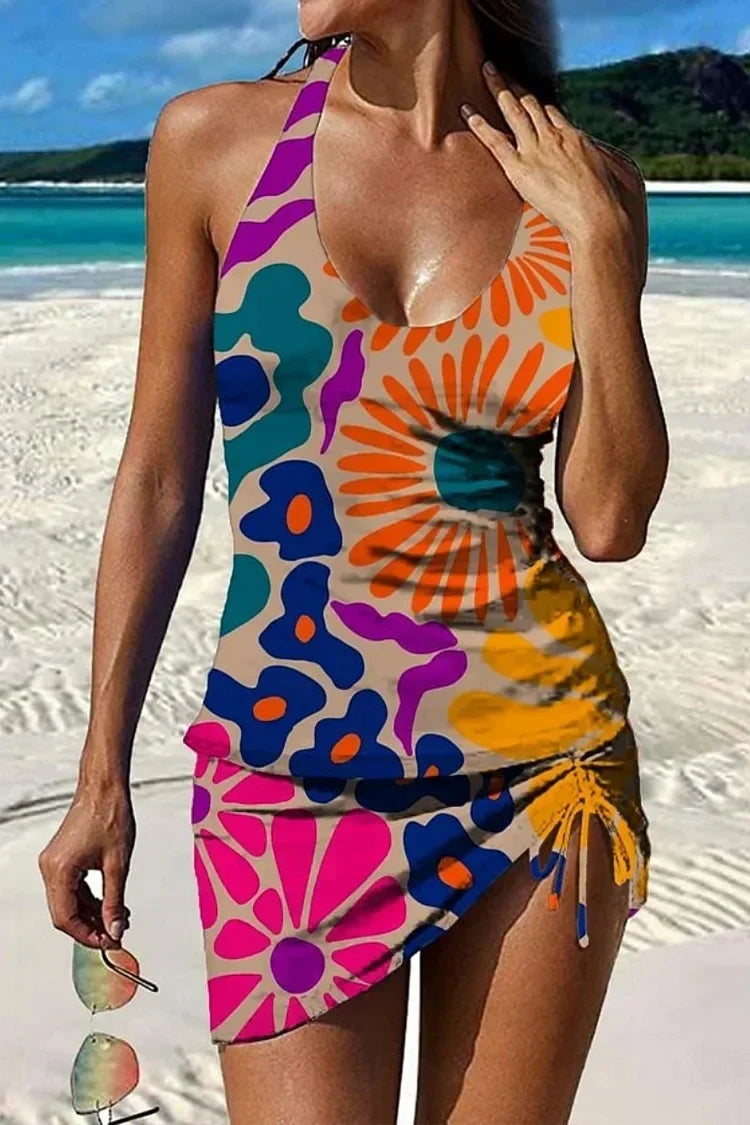 Fiesta – Tankini con stampa floreale e shorts – Effetto contenitivo addominale