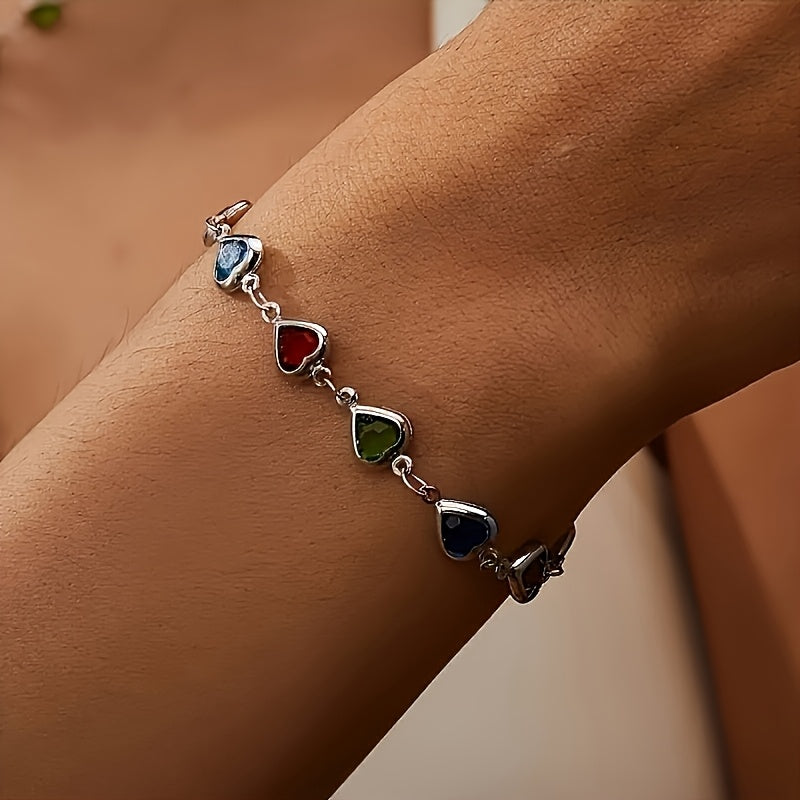 Bracciale con Cuori Multicolore