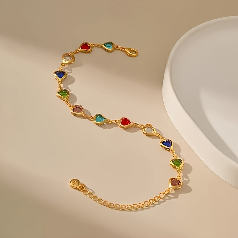 Bracciale con Cuori Multicolore