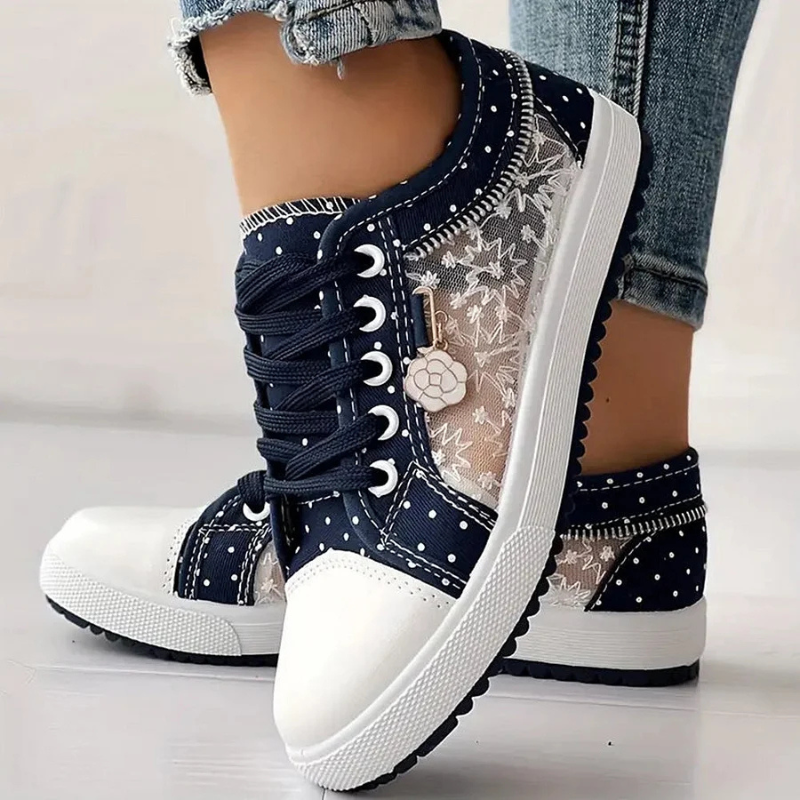 Caro | Sneakers Donna Eleganti con Dettagli Floreali