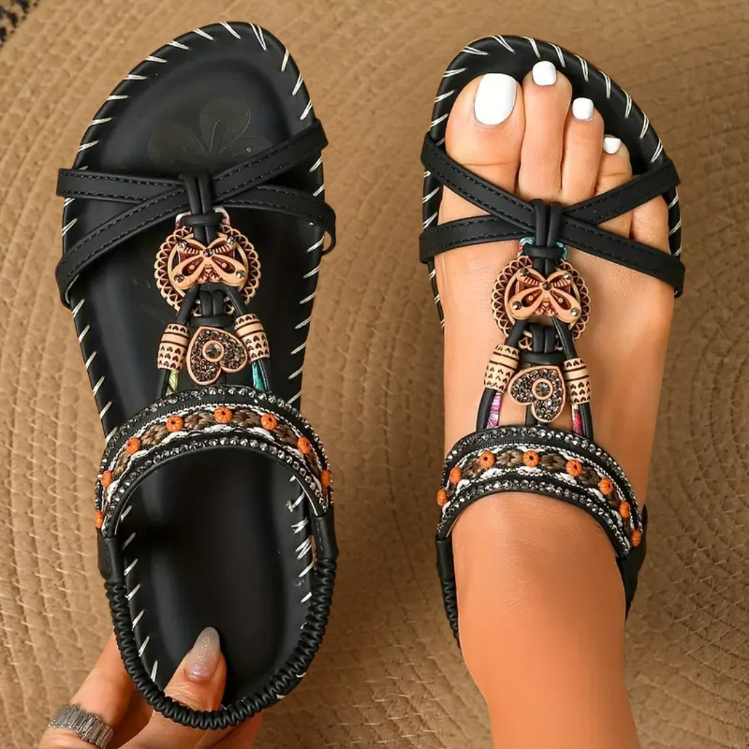 Nadia | Sandali in stile Ibiza che uniscono comfort ed eleganza.