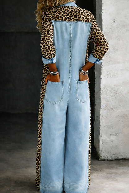 Amanda | Tuta camicia in denim