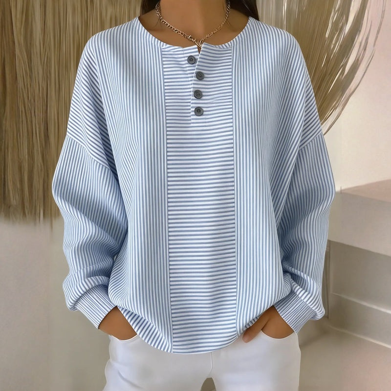 Leonora – Casual gestreepte trui met ronde hals