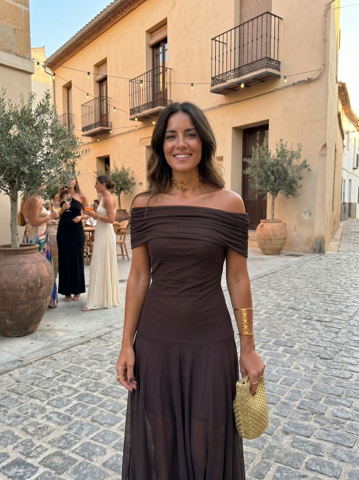 Carla | Vestido maxi elegante e scollato