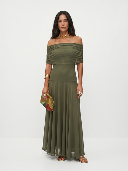 Carla | Vestido maxi elegante e scollato