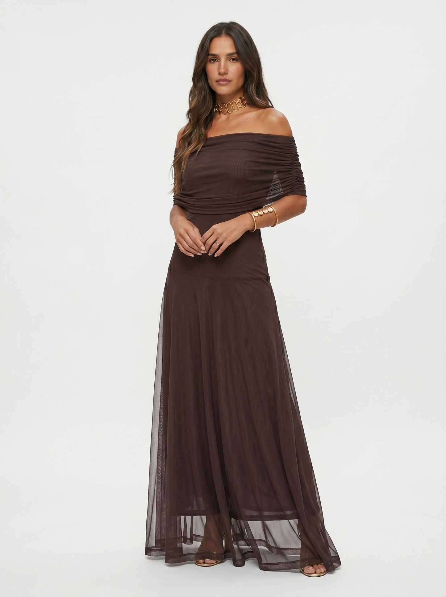 Carla | Vestido maxi elegante e scollato
