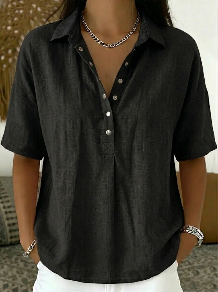 Blusa Charlotte Elegante e Confortevole - Nero