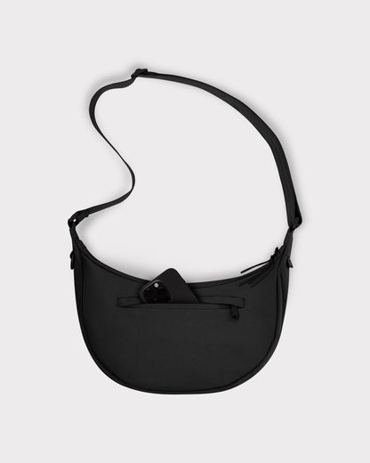 Borsa Half Moon Ally Medium grigio scuro vista frontale