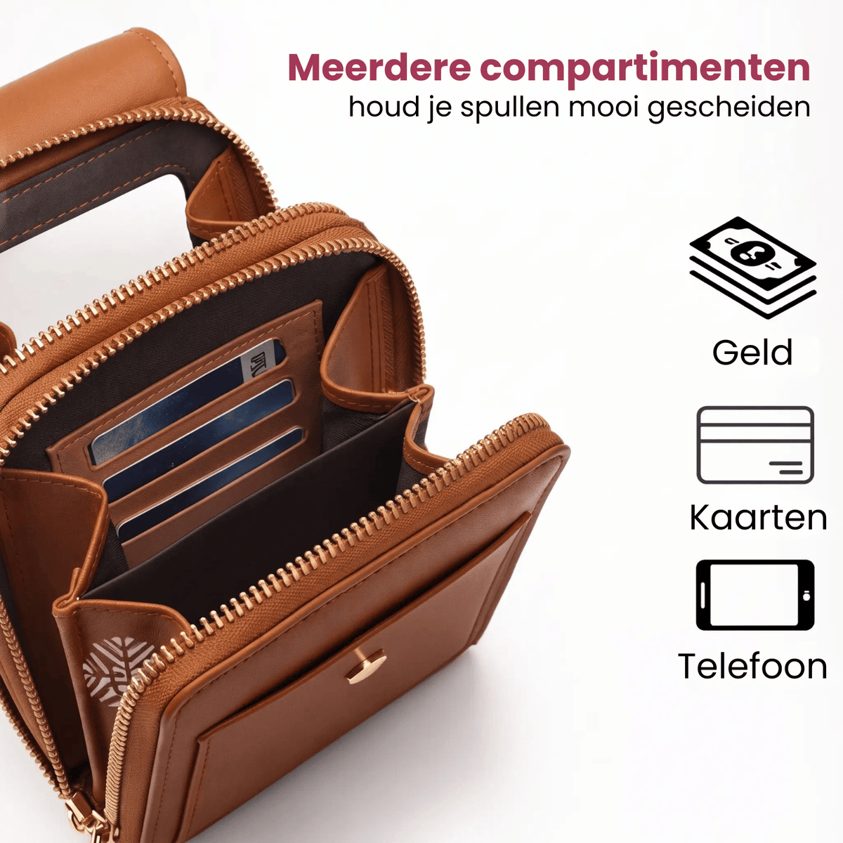 Nova | 2-in-1 telefoontasje met touchscreenvenster