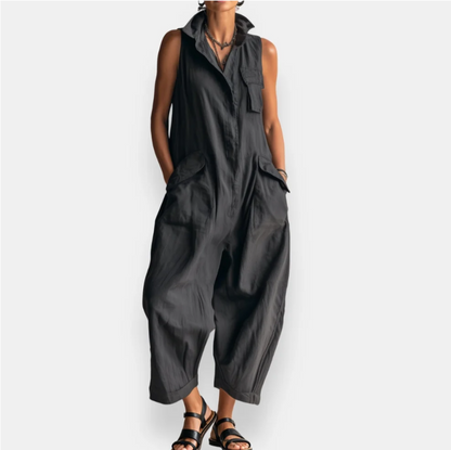 Maddalena™ | Jumpsuit met wijde pijpen en zakken