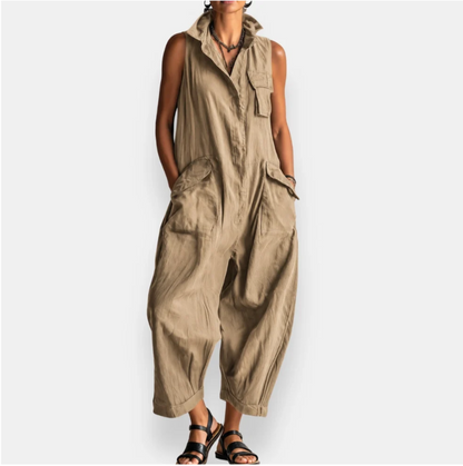 Maddalena™ | Jumpsuit met wijde pijpen en zakken
