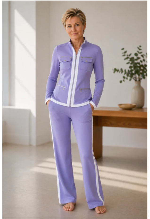 Federica™ | Zachte set met contrasterende biezen