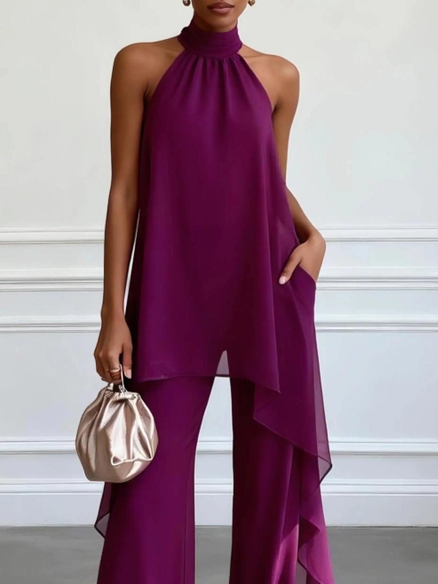 Viola | Elegante completo con top all'americana e pantaloni