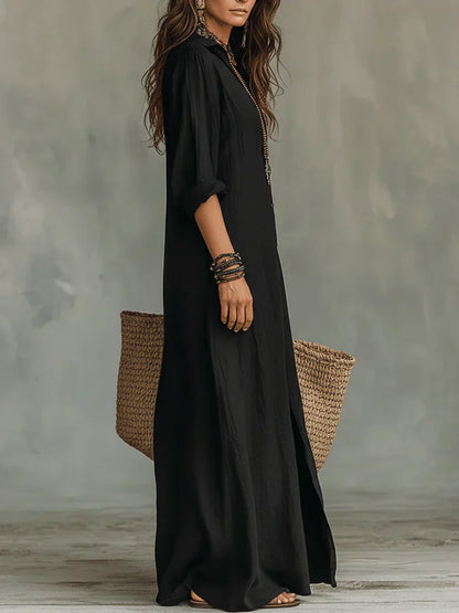 Abito maxi WILLOW bianco con vestibilità morbida