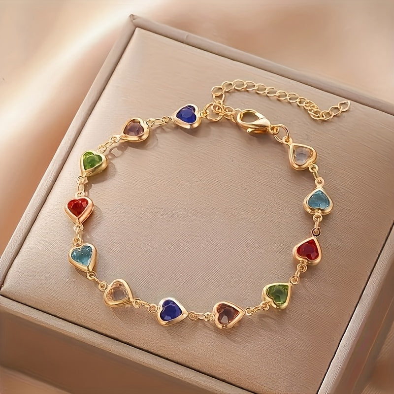 Bracciale con Cuori Multicolore