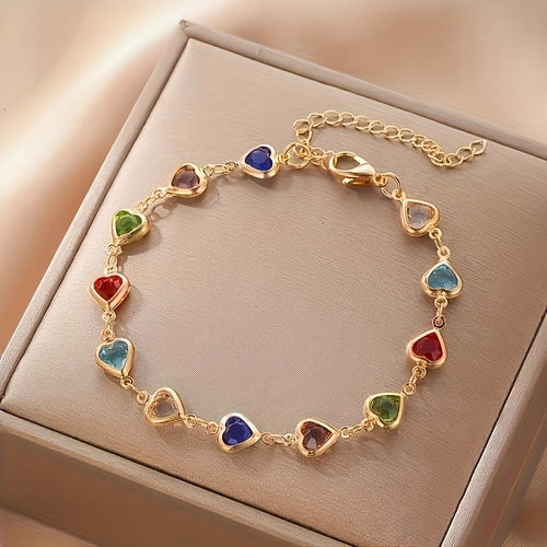 Bracciale con Cuori Multicolore