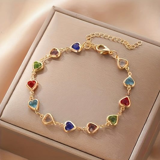Bracciale con Cuori Multicolore