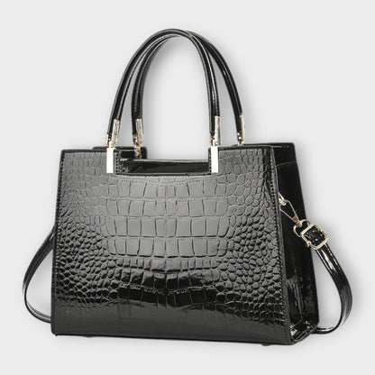 Maison Verdelle | Glanzende handtas met krokodillenlook