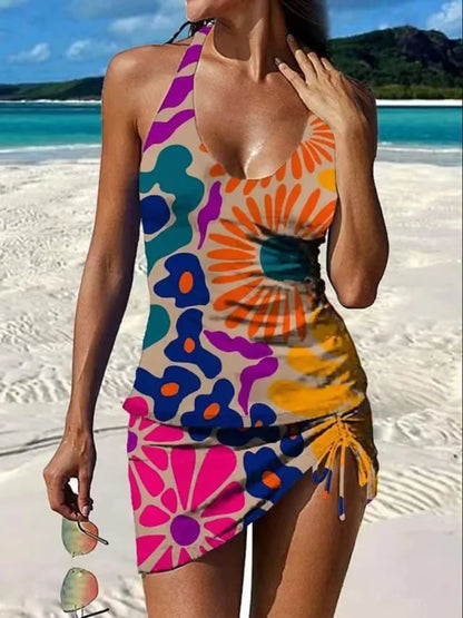 Fiesta – Tankini con stampa floreale e shorts – Effetto contenitivo addominale