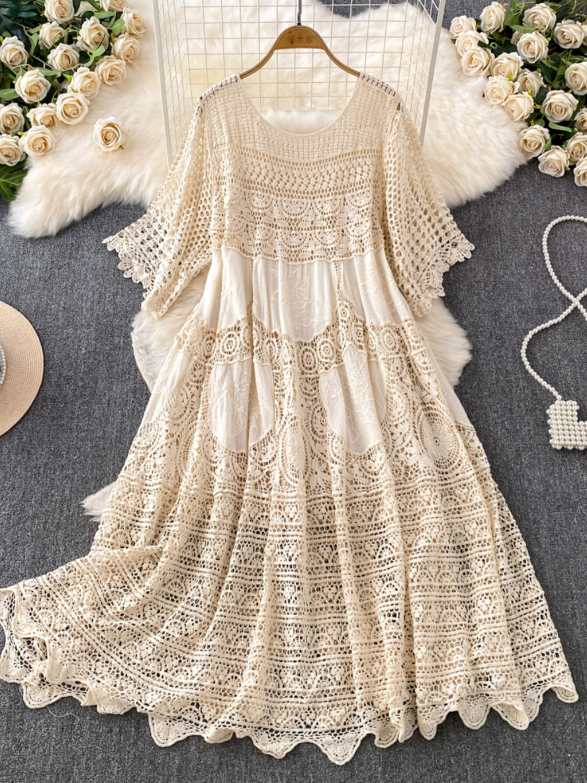 Yasmina™ | Abito in pizzo boho