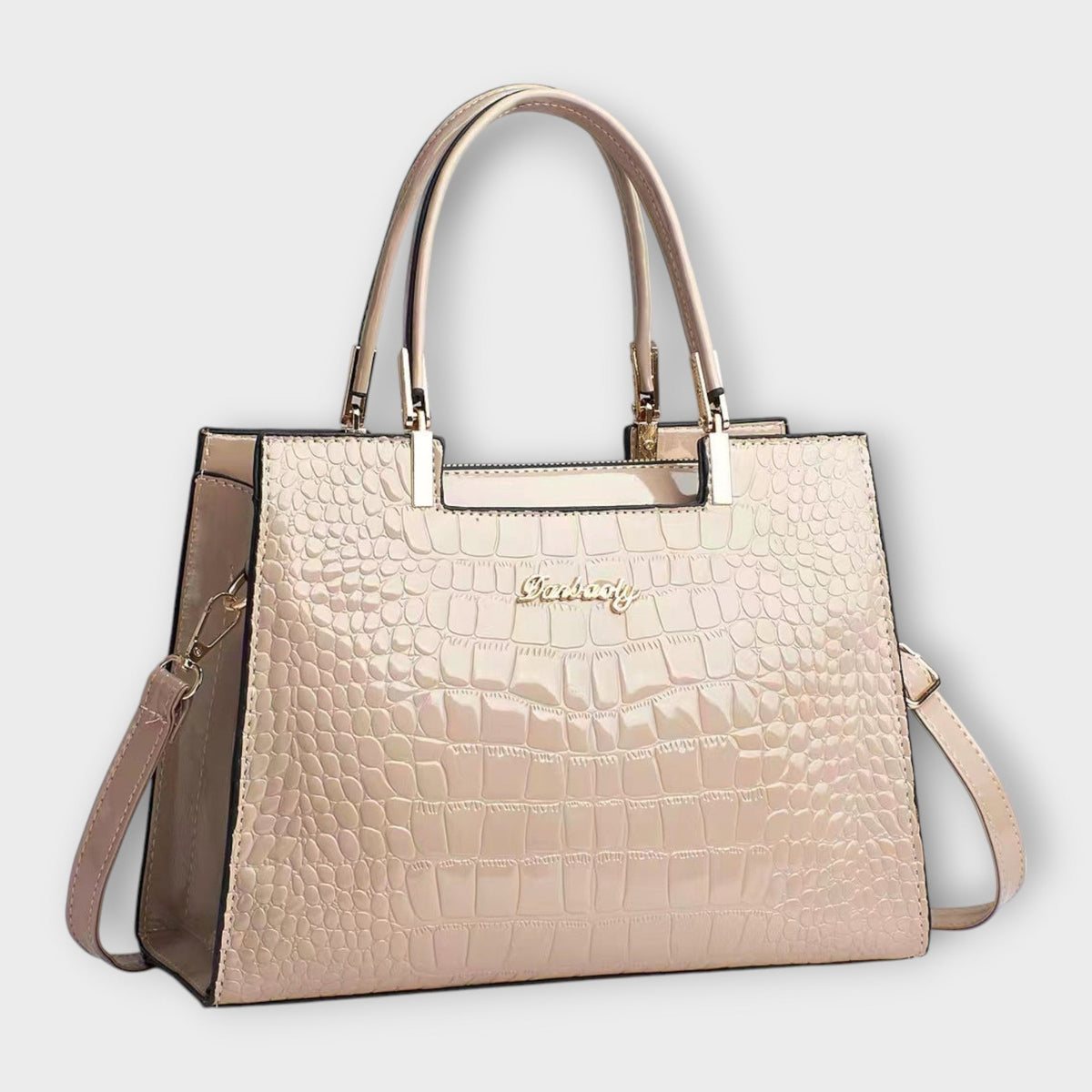 Maison Verdelle | Glanzende handtas met krokodillenlook