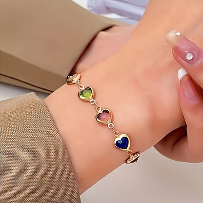 Bracciale con Cuori Multicolore