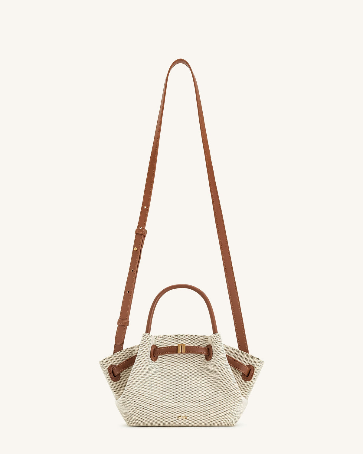 JW P | Mini-handtas met raffia-look