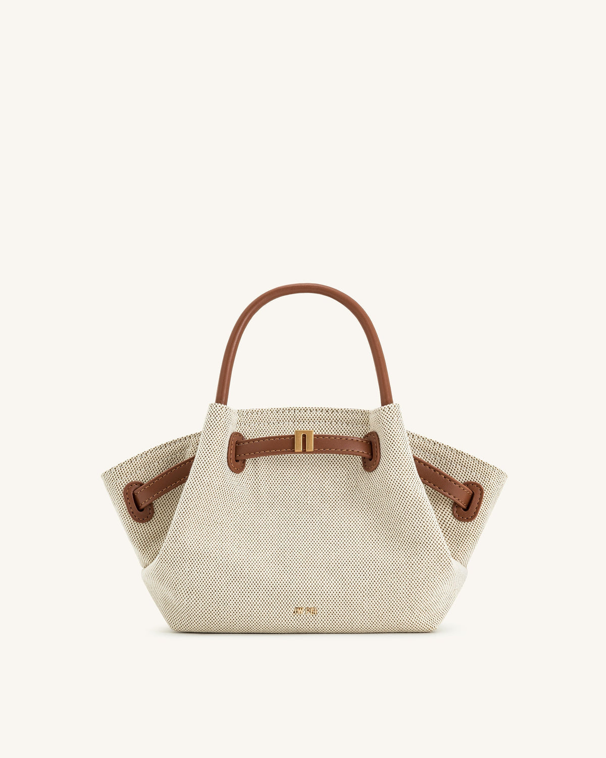 JW P | Mini-handtas met raffia-look