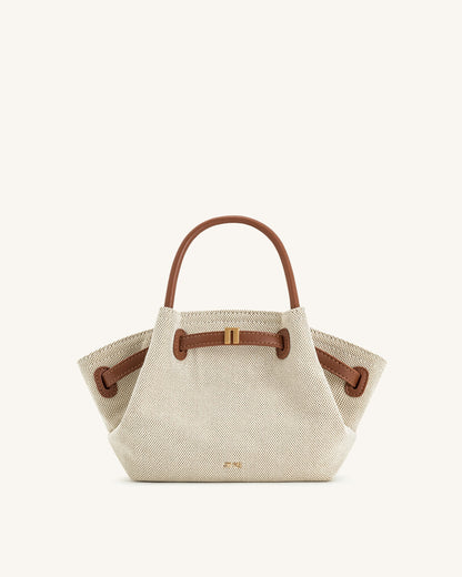 JW P | Mini-handtas met raffia-look