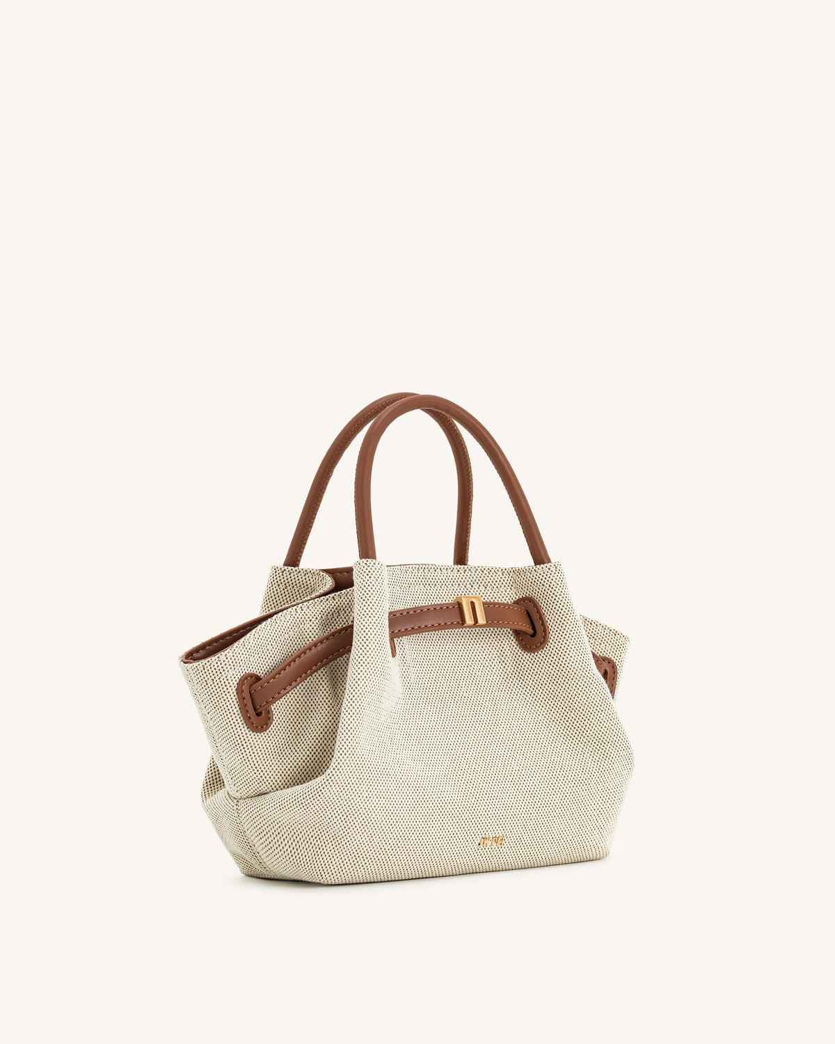 JW P | Mini-handtas met raffia-look