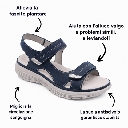 Sasha | Sandali ortopedici in pelle realizzati con materiali di alta qualità
