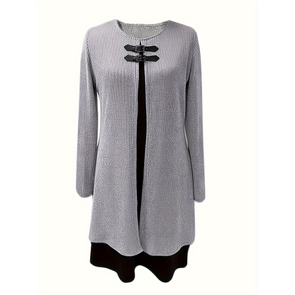 Livia | Stretchjurk met A-lijn en Gelaagde Look